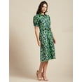 thumbnail image 2 of Moomaya Printed Button Down Shirt Dress For Women, Short Sleeve Midi Shirt Dress, 2 of 9