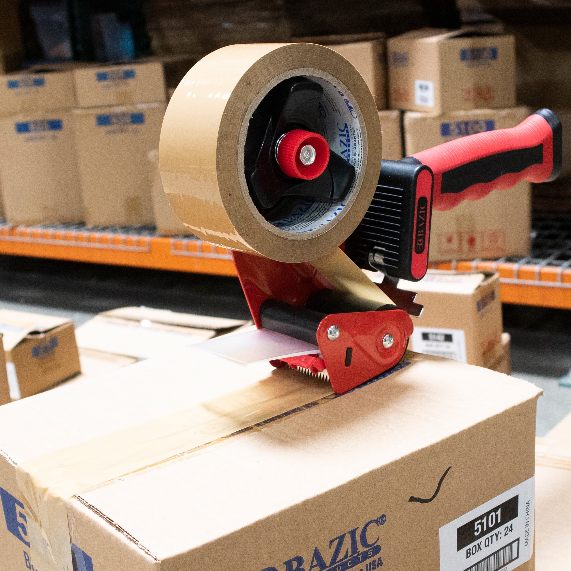 BAZIC Tan Packaging Tape 1.88"x109.3 Yards, Shipping Mailing Moving Sealing Packing Tapes Refill Rolls, 6-Pack