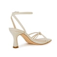 thumbnail image 2 of Women  Square Toe Kitten Heel Sandals   Ankle Strap Buckle Closure, Open Back Design, Open Toe Summer Dress Sandals, 2 of 4