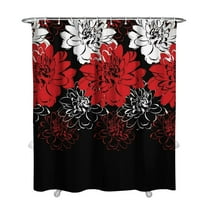Extra Long Boho Shower Curtain 72x84 Inches - Vintage Floral & Tropical Leaves Pattern, Waterproof Bohemian Bathroom Decor with 12 Hooks, Tribal Rustic Style
