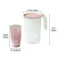 thumbnail image 3 of InsCrazy Plastic Pitcher, Large Capacity Pitcher, Large Capacity BPA-FREE Iced Tea Pitcher, for Lemonade, Iced Tea, Milk, Juice, Beverages on Clearance 51oz, 3 of 8