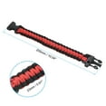 thumbnail image 2 of Uxcell Survival Paracord Bracelets, 2 Pack Braided Paracord Bracelet, Black, Red, 2 of 5