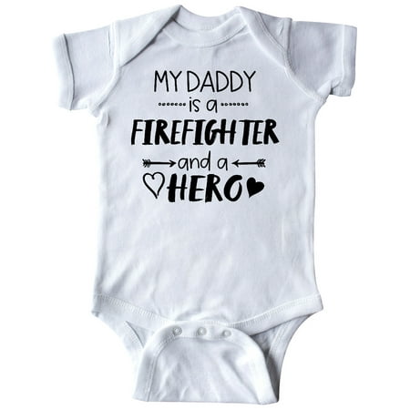 

Inktastic My Daddy is a Firefighter and a Hero Gift Baby Boy or Baby Girl Bodysuit