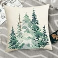 thumbnail image 3 of Spring Dark Green Tree Throw Pillow Covers 18x18 Set of 2 Winter Christmas Nature Forest Outdoor Pillows Cover Xmas Summer Farmhouse Linen Decorative Cushion Case for Couch Bed Decor, 3 of 6