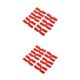 thumbnail image 2 of Eigraketly Paquete de 6 3g Barra de equilibrio de raqueta de tenis Reemplazo portátil Equilibrador de tiras de energía ponderadas en forma de H Rojo 2piezas, 2 of 6