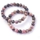 thumbnail image 4 of Pulsera de cuentas de rodonita (1 unidad) - Pulsera elástica de cuentas de rodonita natural - Pulsera elástica de cuentas redondas - Conjunto de pulseras multicapa, 4 of 4