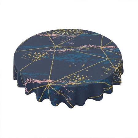 Eveokoki Round Vinyl Tablecloth 60 inch Abstract Cosmic Tablecloth Waterproof Oilproof Tablecloth Wipeable Tablecloth Decorative Table Cover Picnic Tablecloth
