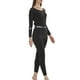 thumbnail image 1 of sweethay 1 Juego de ropa interior térmica para mujer, antiestático, para invierno y otoño, a prueba de viento, cuello redondo, manga larga, ropa de Ropa interior Negro L sweethay AP013750-10, 1 of 6