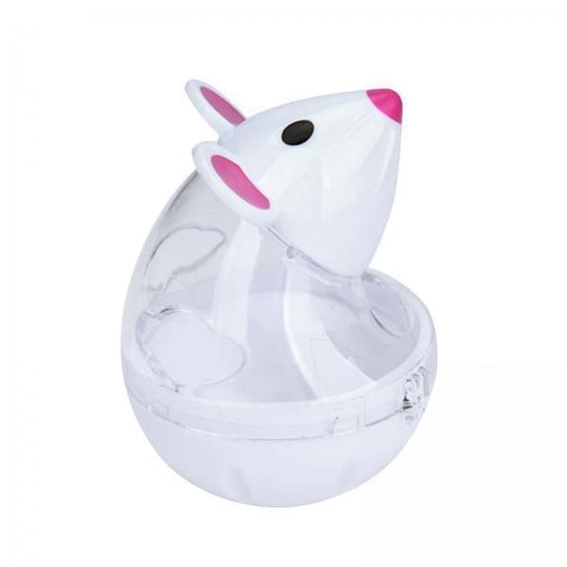 Bola de golosina,Dispensador de bolas para gatos Vaso con forma de ratón,Bolas de comida para gatos pequeñas Alimentador lento Juguete de comida para gatos,Juguete alimentador de golosinas