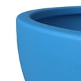 thumbnail image 5 of LeisureMod Iris Mid-Century Modern Fiberstone and Clay Planter - Round Plant Pot with Drainage Holes for Indoor and Outdoor (Blue, 8" Height), 5 of 6