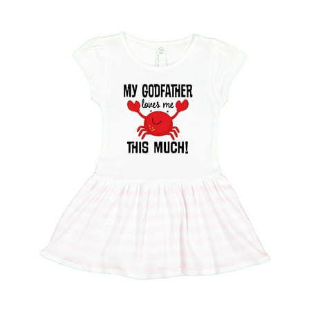 

Inktastic My Godfather Loves Me Godchild Gift Toddler Girl Dress