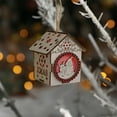 thumbnail image 4 of Moocorvic Christmas Decorations Wooden House Christmas Ornaments With LED Colorful Light, Christmas Tree Decor Village Scene Arrangement, 4 of 7