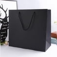 thumbnail image 3 of SHIPKEY 12 Pack Large Black Gift Bags with Silver Tissue Paper, 12.5x4.5x11 inches Kraft Paper Bags with Handles, Gift Bags for Favors, Parties, Christmas and Holidays, 3 of 7