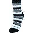 thumbnail image 2 of CTM  Striped Warm Fuzzy Socks (3 Pair Pack) (Women), 2 of 3