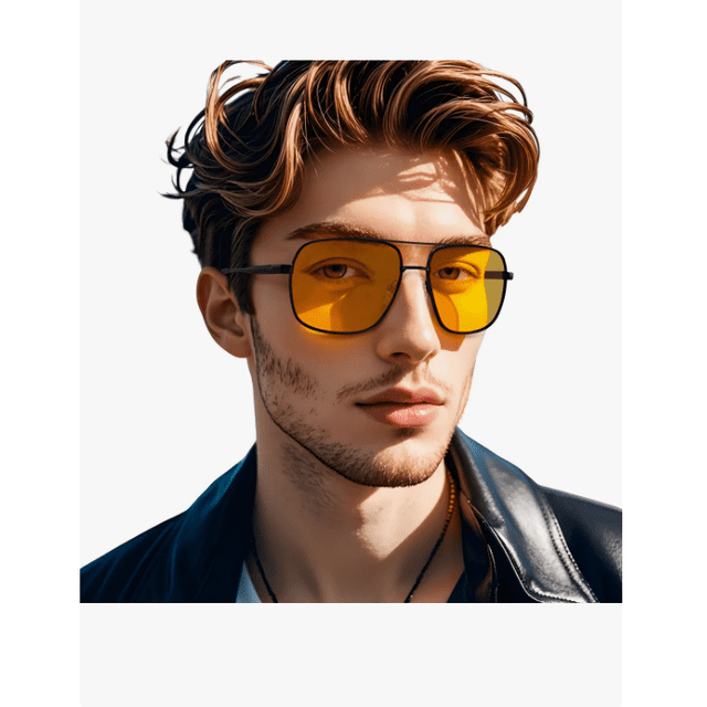 Lentes Noctunos Para Manejar Hombre Dama color negro mate