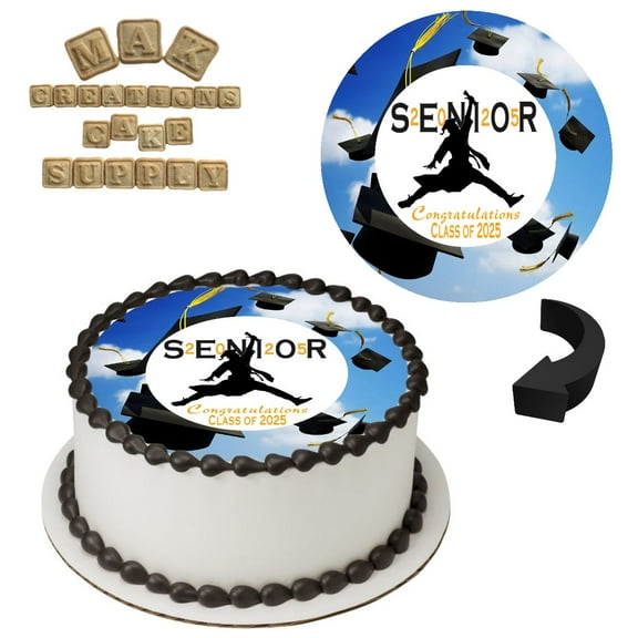 Air Senior Class of 2025 Graduation 8" Round Edible Cake Topper ~ Can be used on 8", 9" or 10" Cakes
