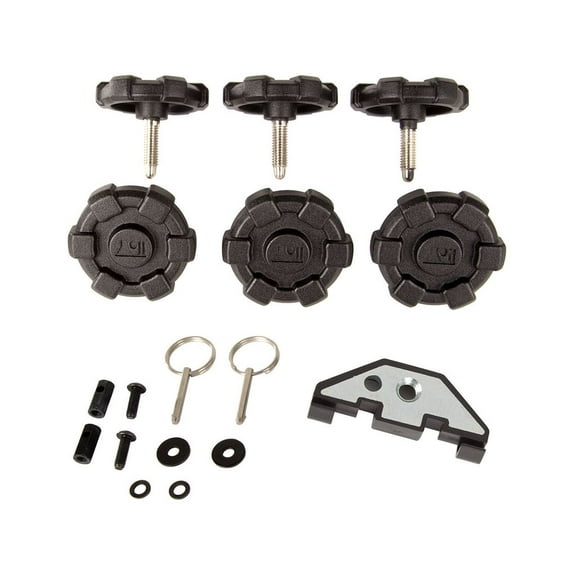 Rugged Ridge by RealTruck Elite Hard Top Knobs for Wrangler JKU 4-Door | Quick Removal, Aluminum, Textured Black | 13510.09 | Compatible with 2007-2018 Jeep Wrangler JK 4-Door