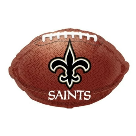 18" NEW ORLEANS SAINTS Brown Football Balloon • Party Supplies Decorations Foil Mylar Balloon