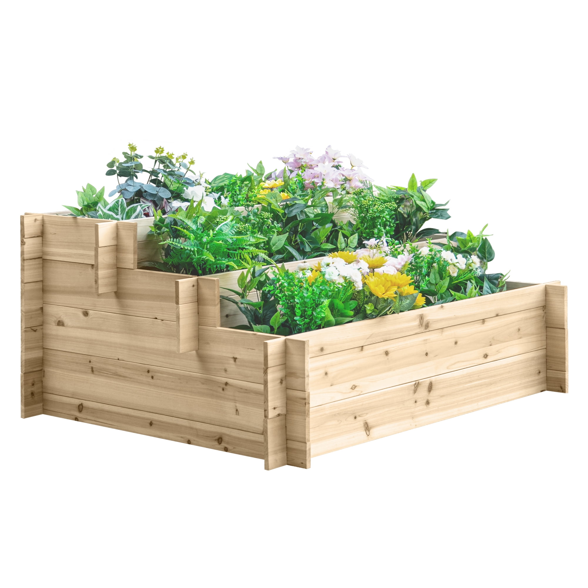 大好き Yaheetech 楽天スーパーセール】【楽天スーパーセール】送料無料 送料無料 Yaheetech Raised Garden Bed  Wooden Elevated Planter Flower Planting Box Veg