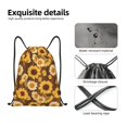 thumbnail image 4 of Daiia Vintage Wood Grain Sunflower A Pattern Drawstring Backpack, Gym Bag, Lightweight Backpack, Water-Resistant Bag Travel Sports Backpack, Fitness Bag, Yoga Bag-Medium, 4 of 6