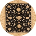 thumbnail image 1 of Ahgly Company Tapis d'Intérieur Ronds Abstraits Boulangers Bruns Orientaux, 3 Pieds Rond, 1 of 6