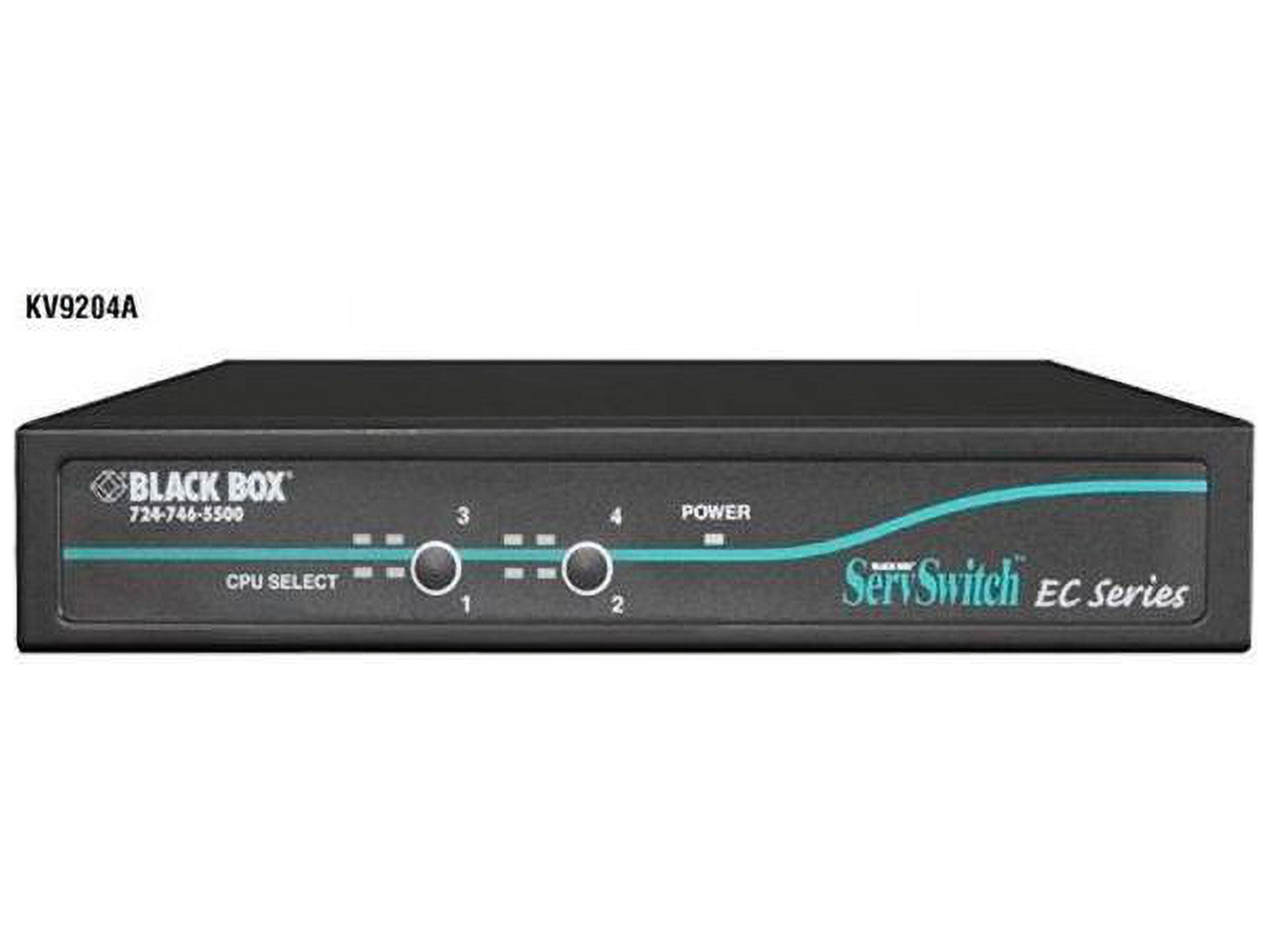 Black Box KV9204A Black Box ServSwitch KV9204A KVM Switch - 4 x 1 - 4 x HD-15 Keyboard/Mouse/Video - 1U