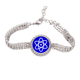 thumbnail image 1 of Pulsera de tobillera de cadena de tenis joyería de diamantes azul, 1 of 3