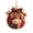 Highland Cow#5, variant on Reindeer Patchwork Christmas Ornament, Quilted Fabric Ball with Snowflake Holly Print, Gold Cord Holiday Decor and Photoshoot Prop