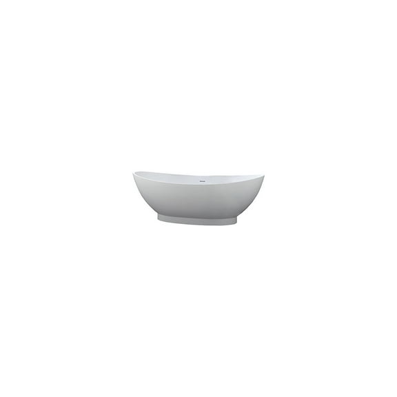 Barclay RTDSN71-WH 71"; Resin Double Slipper Tub without Faucet Holes