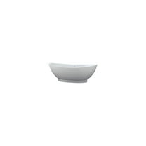 Barclay RTDSN71-WH 71"; Resin Double Slipper Tub without Faucet Holes