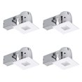 thumbnail image 1 of Globe Electric 90949 Recessed Lighting, 4 Pack, White Square Baffle, 4 Count, 1 of 1