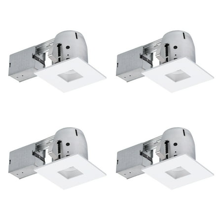 globe electric 4 in white ic rated die cast recessed lighting kit
