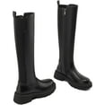 thumbnail image 3 of Women's High Boots - Thick sole Platform with Edgy Style, Stretch Calf for All-Day Comfort, 3 of 9