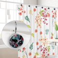 thumbnail image 4 of Japanese Koi Fishes Shower Curtain Hooks（Set of 12）for Home Hotel Shower Rods Bathroom Crystal Glass Print Stainless Steel Round Curtain Hooks, 4 of 5