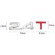 thumbnail image 1 of Metal Coche 1.6T 1.8T 2.0T 2.8T Logotipo Pegatina Emblema Insignia Pegatinas Para Mazda KIA Renault TOYOTA BMW Ford Focus Estilo huangjie unisex, 1 of 2