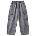 thumbnail image 2 of Conairie Big And Tall Jeans for Men Elastic Waist Denim Pants Vintage Solid Lightweight Comfortable Vintage Workwear Classic Jeans Trousers Grey XXL, 2 of 3