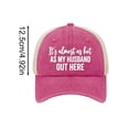 thumbnail image 2 of Funny Slogan Trucker Hat for Women 4.9", Breathable Mesh Baseball Cap with Adjustable Snapback, Casual Outdoor Sun Hat for Travel Beach, 2 of 5