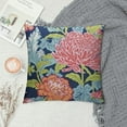 thumbnail image 2 of JEUXUS Chinoiserie Peony Flower Throw Pillow Covers  Decorative Navy Pink Floral Couch Pillow Case Outdoor Farmhouse Sofa Cushion Cover Modern Decor for Bed Living Room, 2 of 5