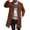 Khaki, variant on PMVFHDE Men's Solid Color Double Button Wool Blend Trench Coat Casual Long Overcoat for Daily Winter Sweatshirts for Men Black，XXXL