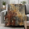 thumbnail image 2 of Brown Gray Blanket Soft Cozy Warm Twin Blanket for Bed, Plush Fuzzy Flannel Fleece Blankets for Sofa, Rustic Abstract Gradient Mottled Texture Throw Blankets for Couch, Gifts for Men, 60"x80", 2 of 9
