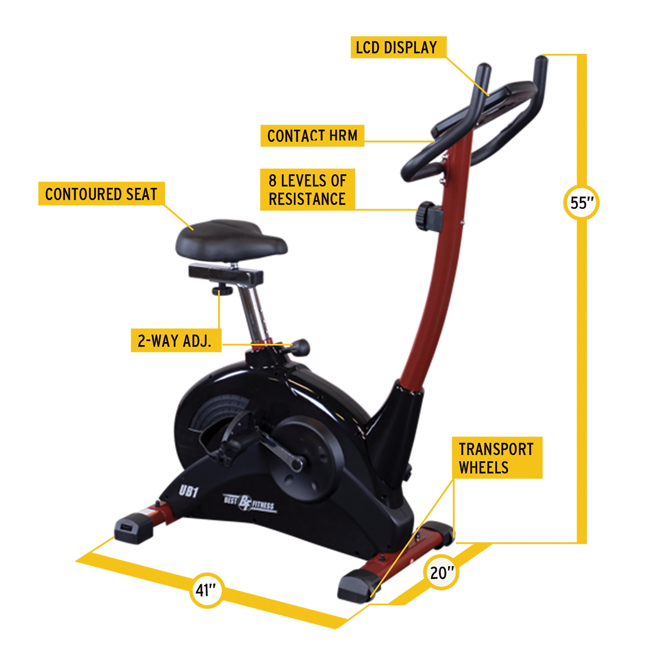 Best Fitness BFUB1 Upright Exercise Bike