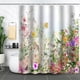 thumbnail image 1 of Bathroom curtain, green plant shower curtain, waterproof and mildew-proof, 3D digital printing forest bath curtain partition, no drilling required, XTL1001, 120*180, 1 of 1