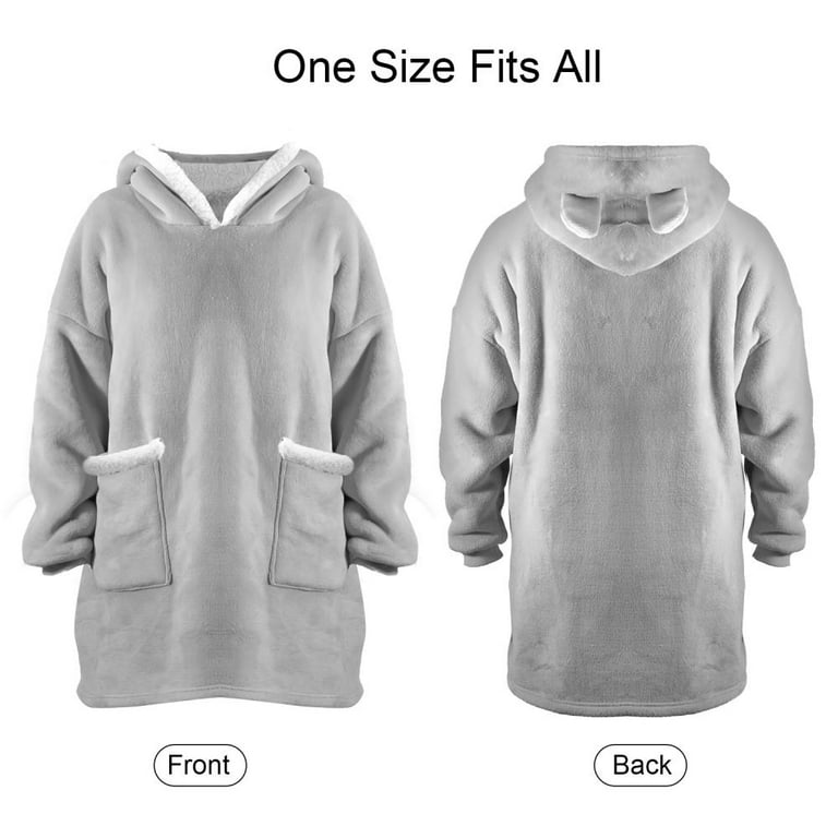 Oversized Blanket Sweatshirt, Blanket Hoodie for Women and Men