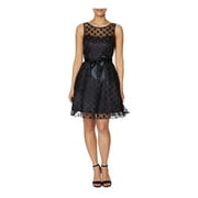 BETSEY JOHNSON Womens Black Sleeveless Above The Knee Fit + Flare Party Dress 4