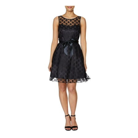 BETSEY JOHNSON Womens Black Sleeveless Above The Knee Fit + Flare Party Dress 4