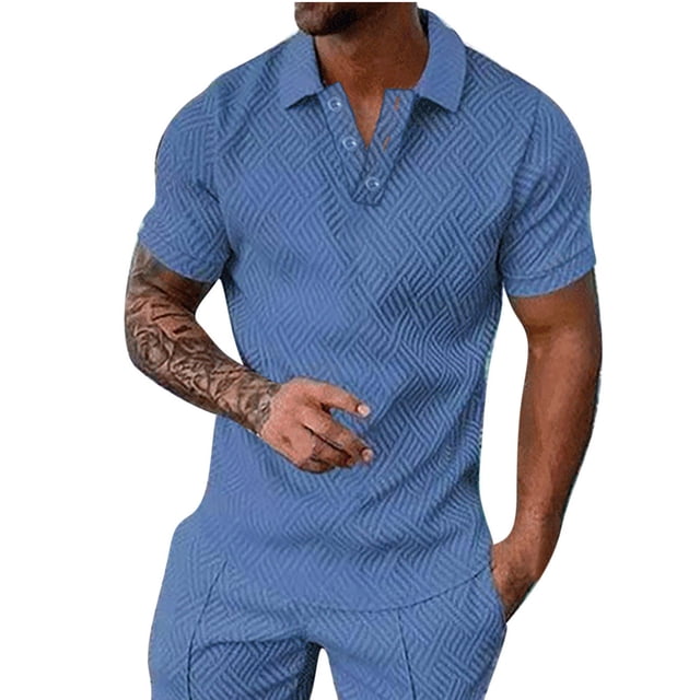 Chemises à Manches Courtes pour Hommes Survêtement d'Été pour Hommes Tenues Courtes Mode Chemise Décontractée à Manches Courtes Chemise à Manches Courtes Col Rabattu Blouse et Chemise Chemise à Manches Longues Hommes Chemises à Manches Courtes