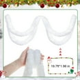 thumbnail image 2 of Triani White Faux Fur Trim Ribbon Craft Fur Strips Fur Fabric Roll Garland for DIY Xmas Tree Decor Family Party Supplies(1.96 Inch x 19.7 Feet), 2 of 7