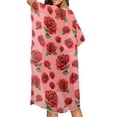 thumbnail image 4 of HELLHERO Red Roses Bathing Suit Cover Up High Quality Fabrics Quick Dry Free Size Women's Kimono Coverup for Female Adult, 4 of 6
