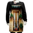 thumbnail image 1 of Shutters Kids Apron, Basket of Flowers Historic Building Window Classic Lace Theme Inside Image, Boys Girls Apron Bib with Adjustable Ties for Cooking Baking Painting, Beige Green, by Ambesonne, 1 of 2