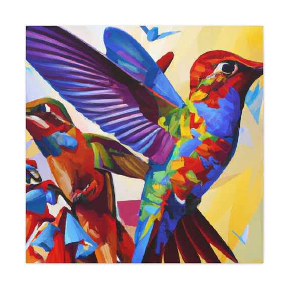 Ruby-Throat in Flight - Canvas